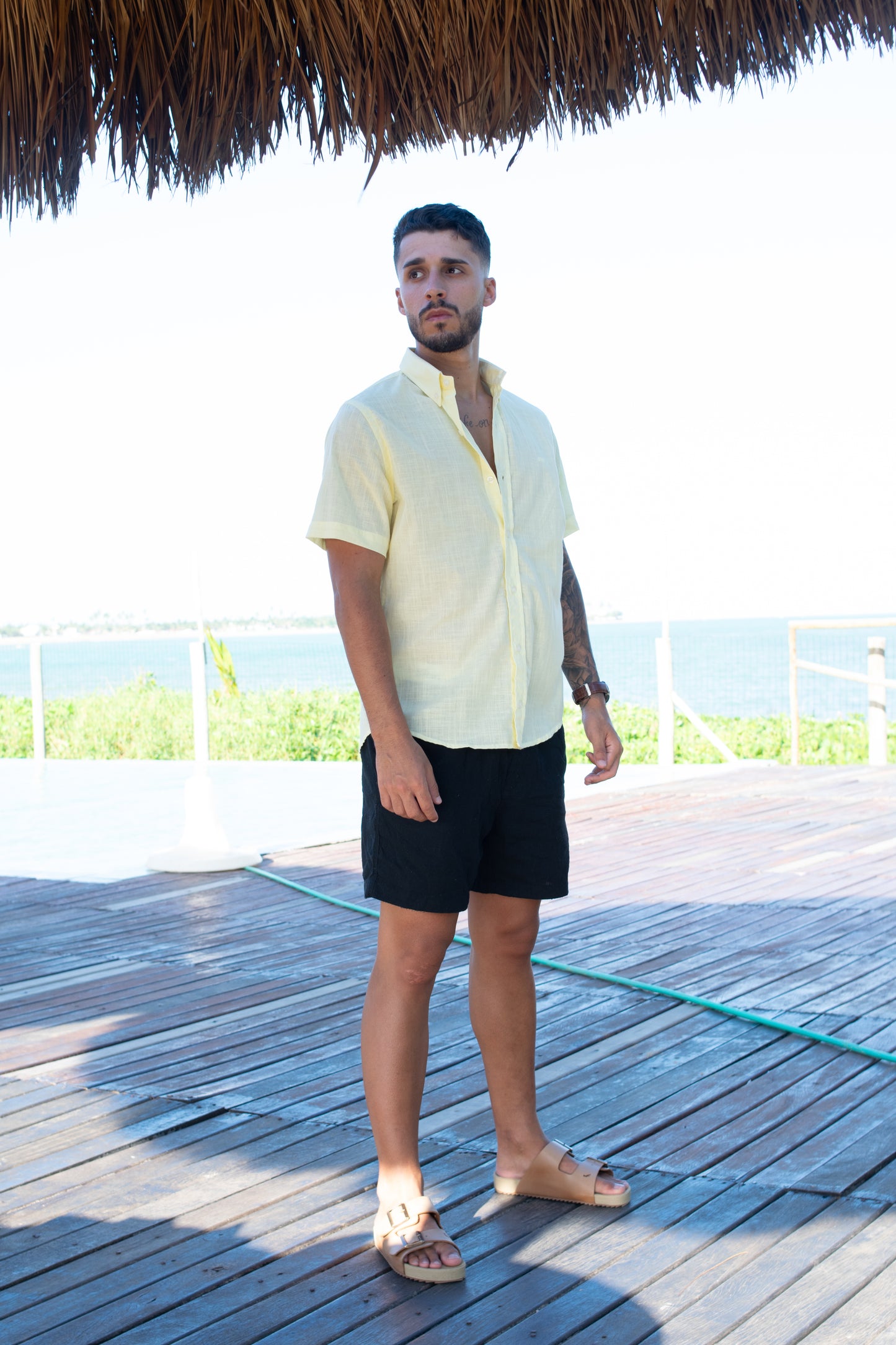 Camisa Linho Verano - Amarelo