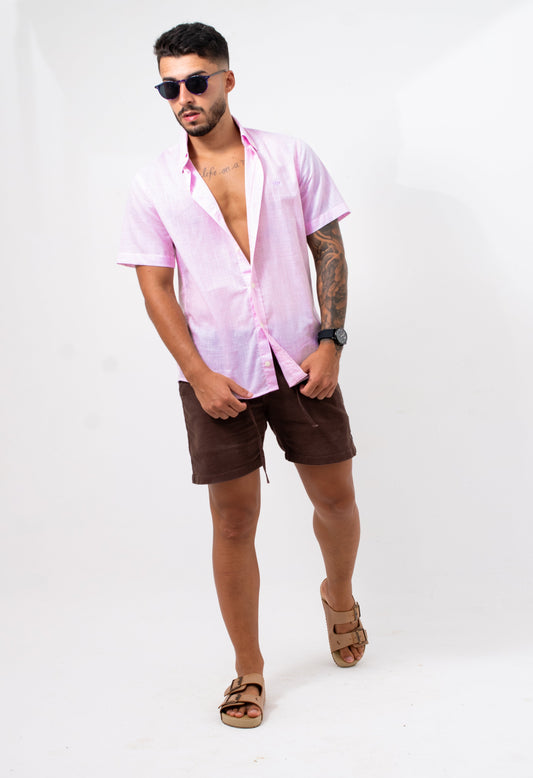 Camisa Linho Verano - Rosa