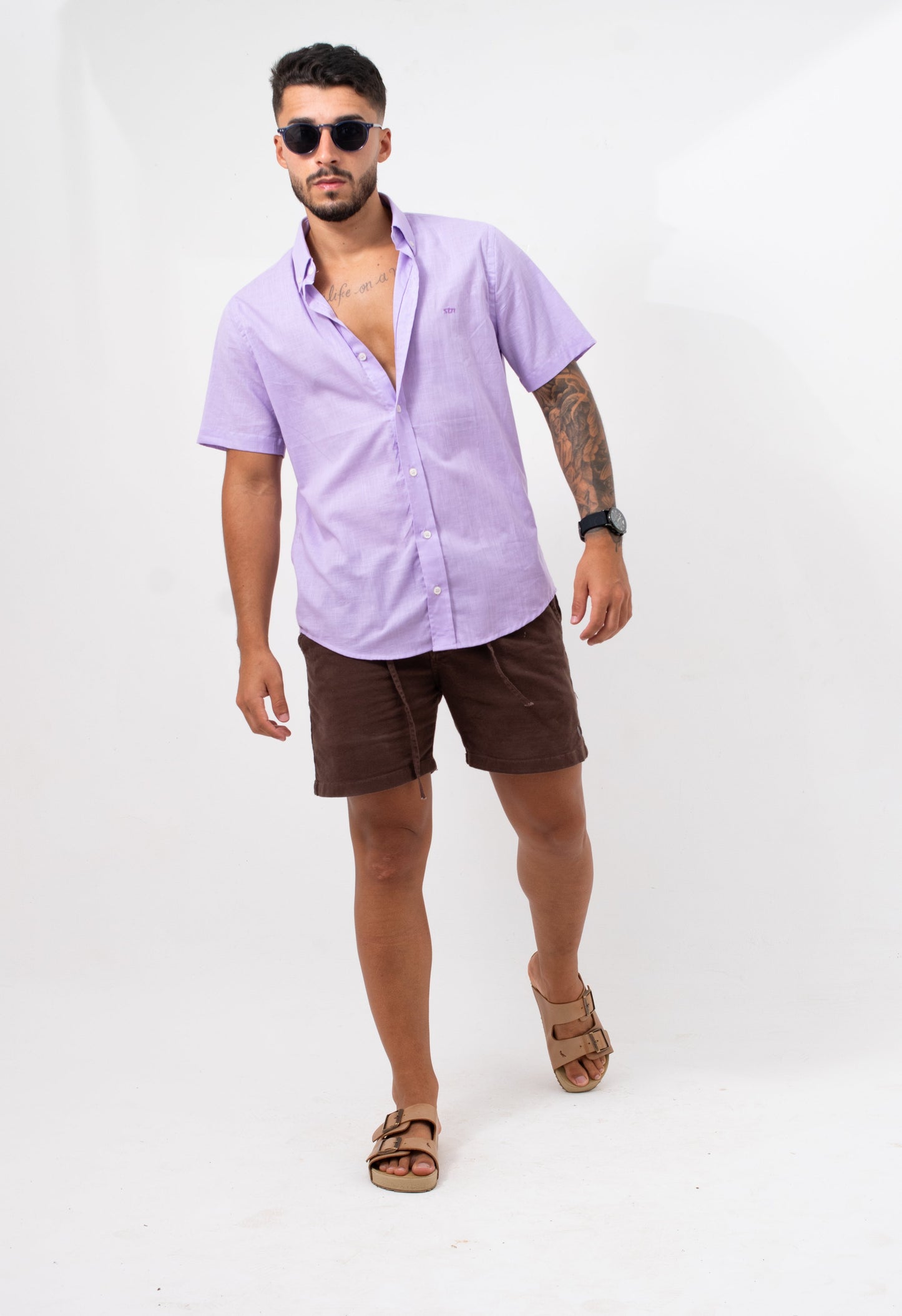 Camisa Linho Verano - Lilás