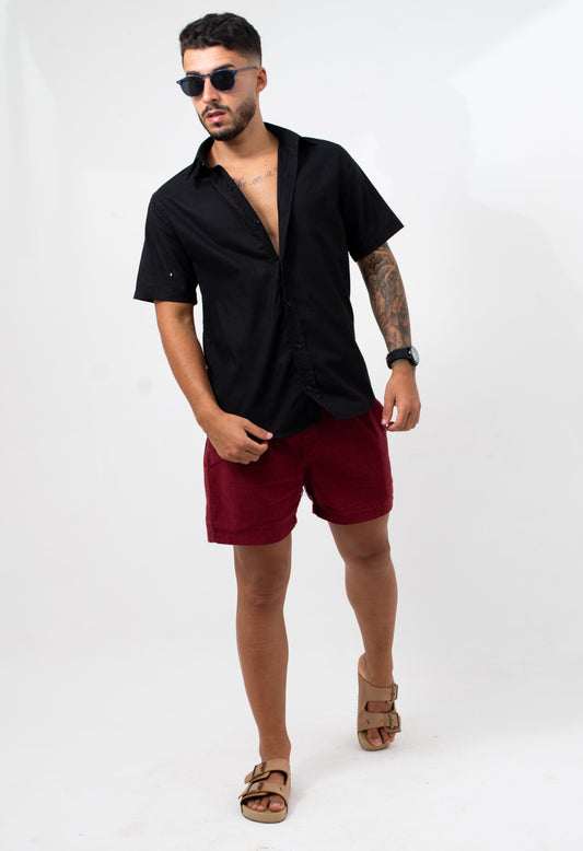 Camisa Linho Verano - Preto